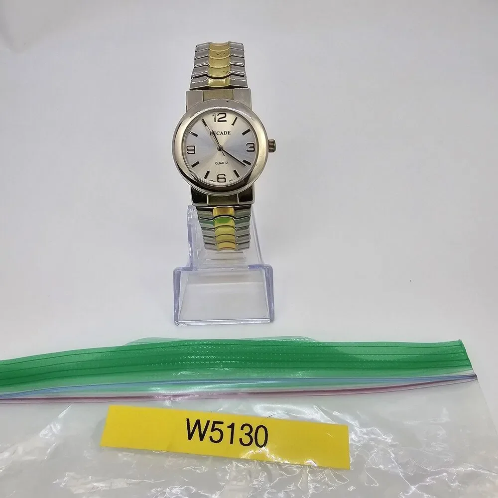 Decade Women's Watch 33MM Gray Dial Gray Gold Expandable Band‎ 6.5